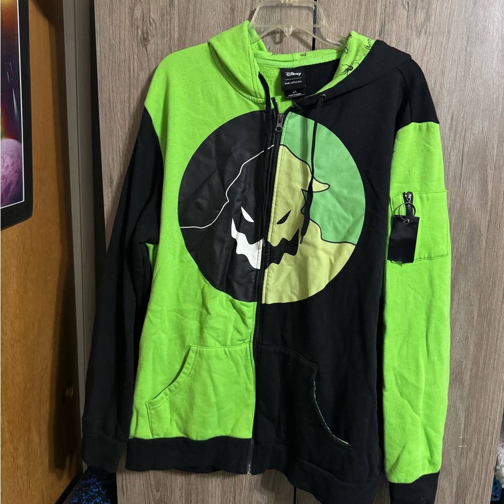 Disney Green and Black Hoodie with Villain Graphic